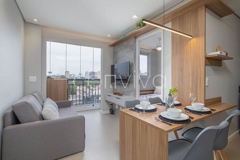 COMP0719 Conforto em apto de 2 quartos em Moema