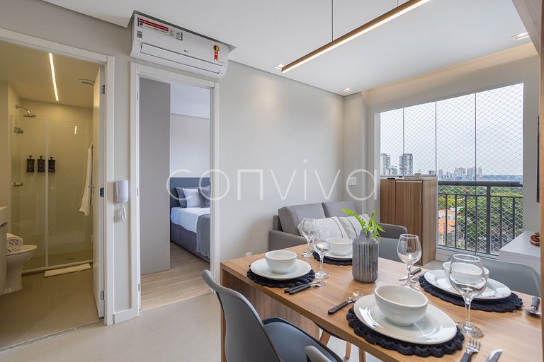 COMP0719 Conforto em apto de 2 quartos em Moema