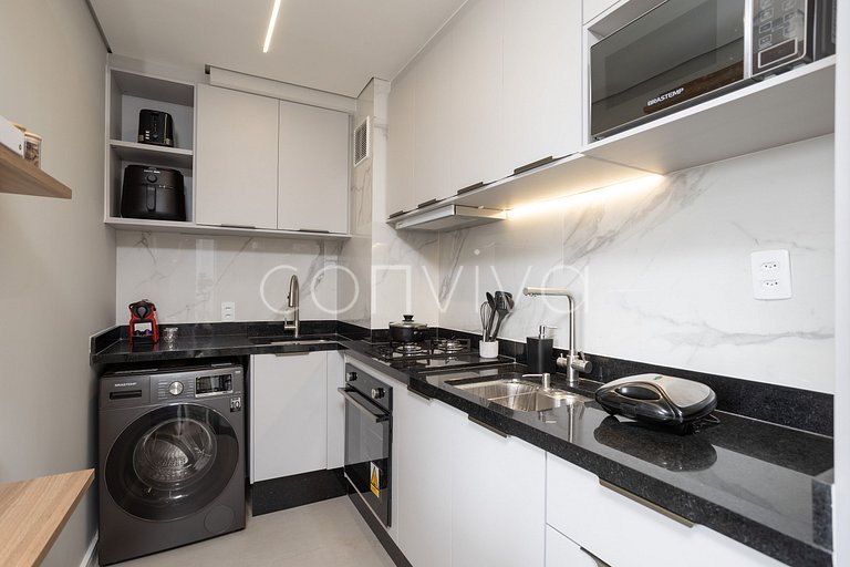 COMP0719 Conforto e lazer em apto de 2 quartos em Moema