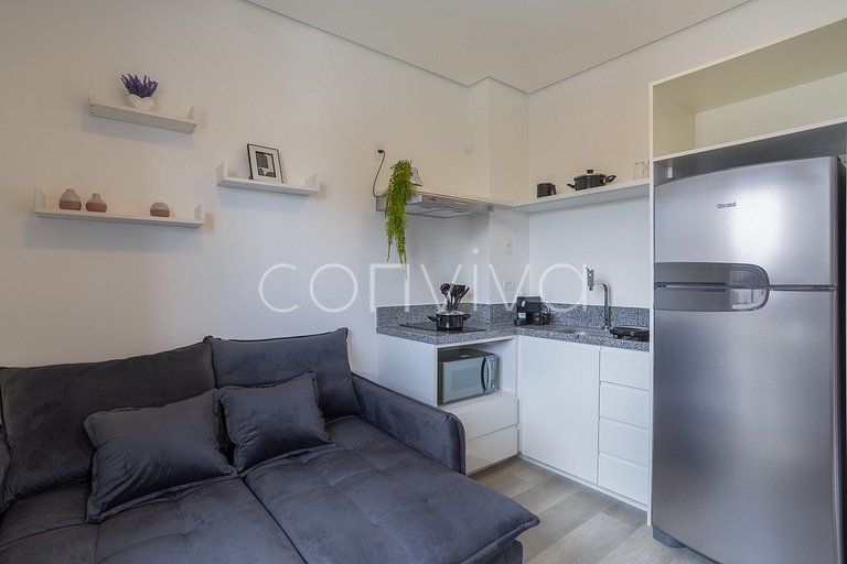 AD1001 Apartamento novo c/ ar e Wi-Fi na Berrini