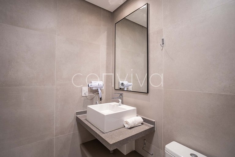 LUM0704 Studio 25m² c/ varanda, piscina e academia