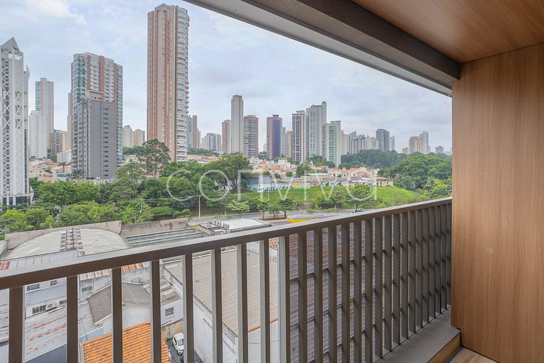 LUM0704 Studio 25m² c/ varanda, piscina e academia