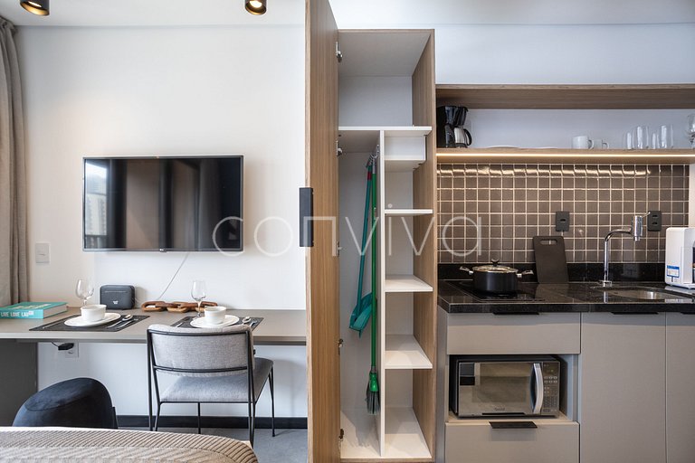 LUMEN1010 Studio 25m² c/ varanda e academia
