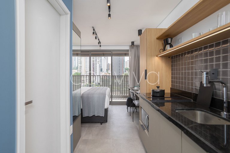 LUM0705 Studio 25m² c/ varanda, piscina e academia