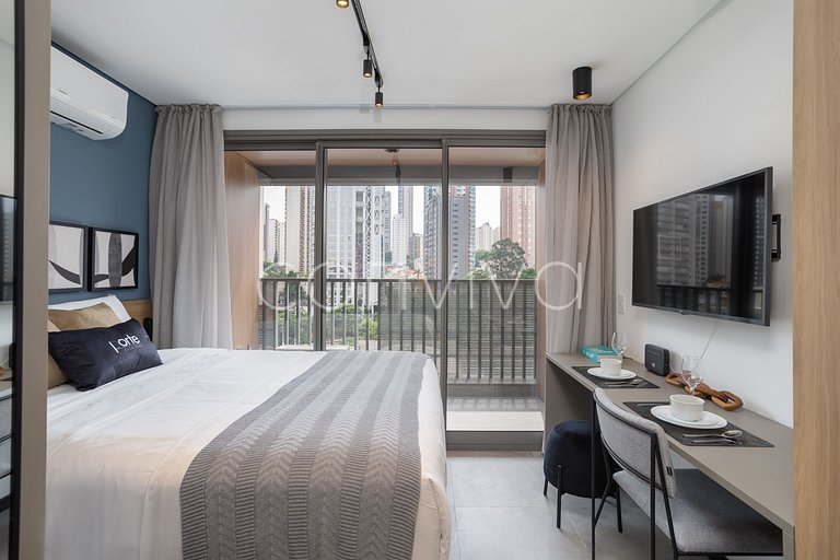 LUMEN1010 Studio 25m² c/ varanda e academia