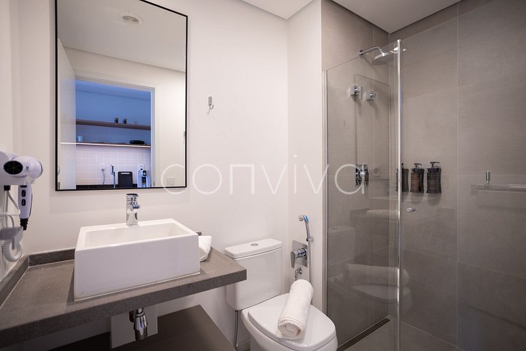LUM0620 Studio 25m² c/ varanda, piscina e academia