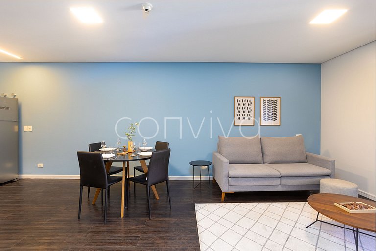 TBE1703 Flat incrível com vista na Berrini