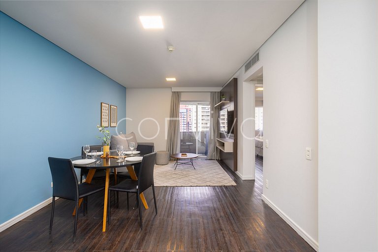 TBE1703 Flat incrível com vista na Berrini