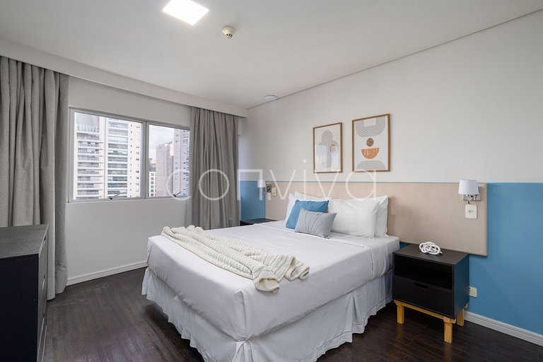 TBE1703 Flat incrível com vista na Berrini