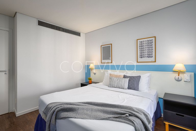 TBE2002 Conjugado c/varanda p/4 hóspedes | Berrini