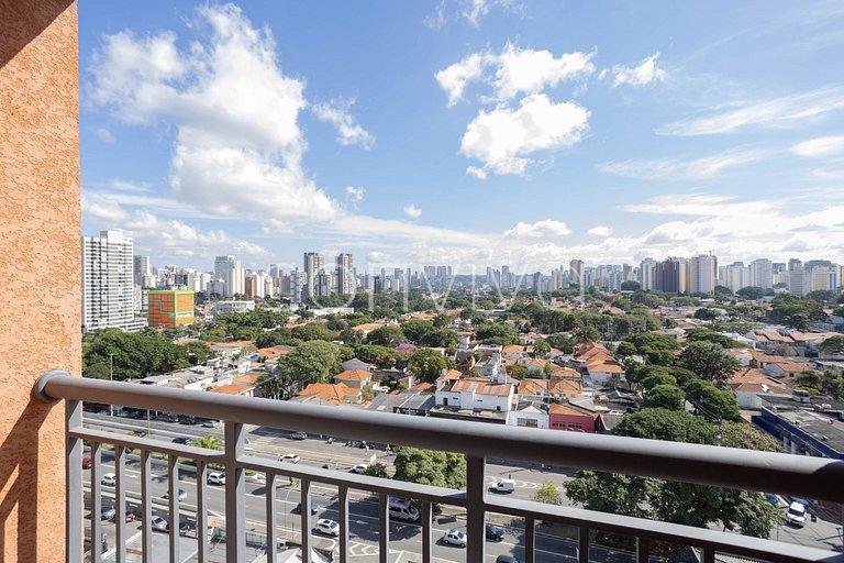 COMP1305 Vista livre em apto c/ 2 quartos em Moema