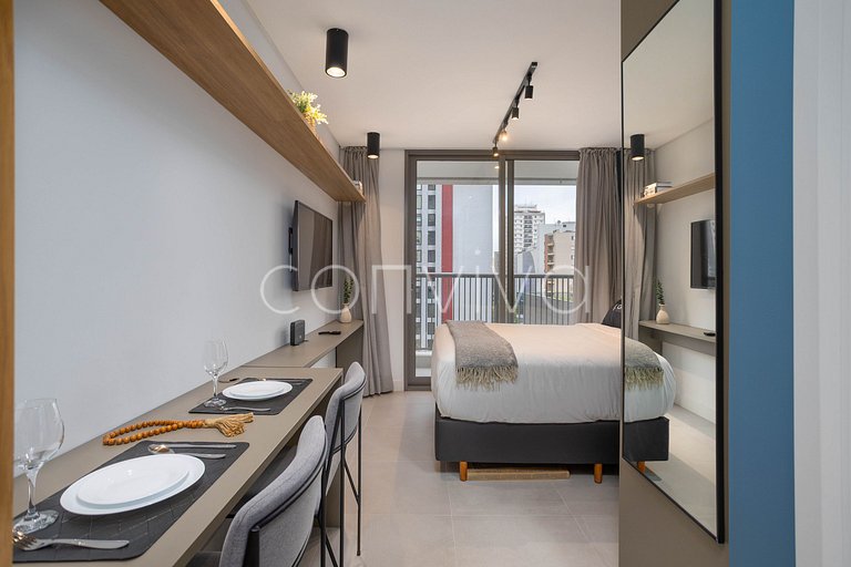 ALM0410 Studio novo no Tatuapé c/ ar condicionado