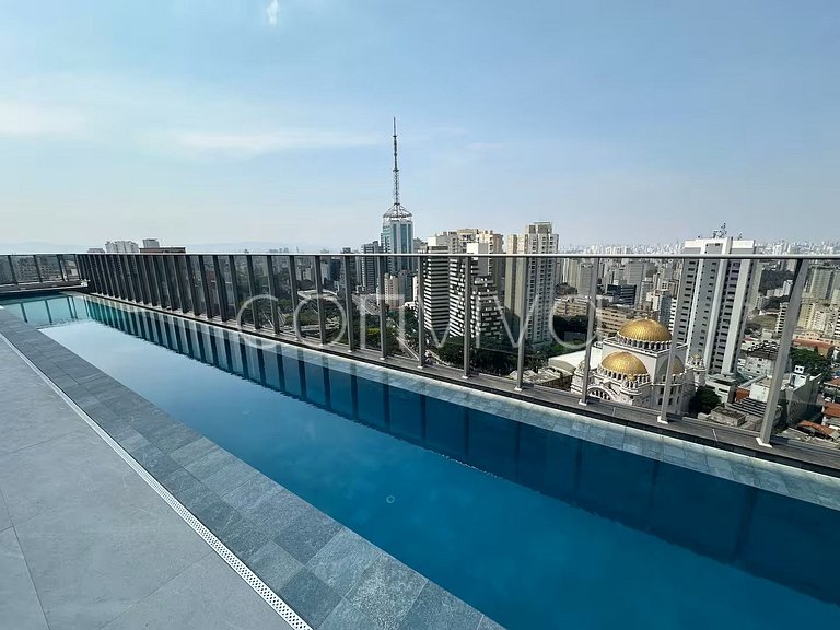 ONPA0720 Studio novo c/ piscina | Metrô Paraíso
