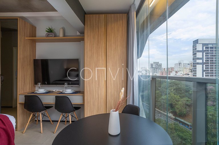 ONPA0720 Studio novo c/ piscina | Metrô Paraíso
