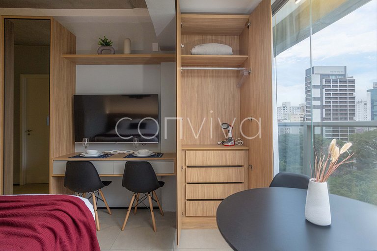 ONPA0720 Studio novo c/ piscina | Metrô Paraíso