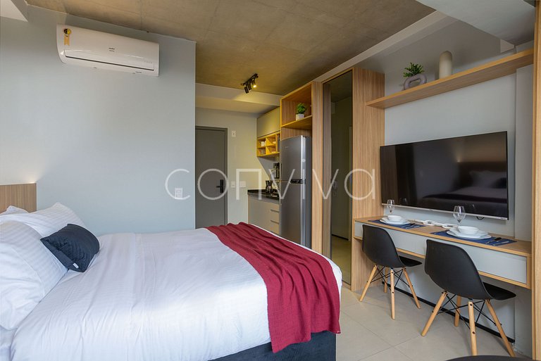 ONPA0720 Studio novo c/ piscina | Metrô Paraíso