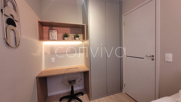 COMP0405 Apto de 2 quartos completo em Moema