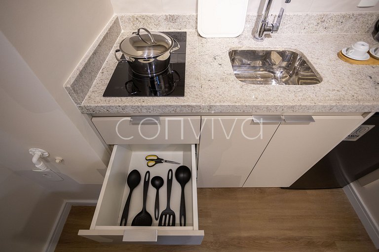 LIPE0408 Lira Perdizes: Studio moderno e completo