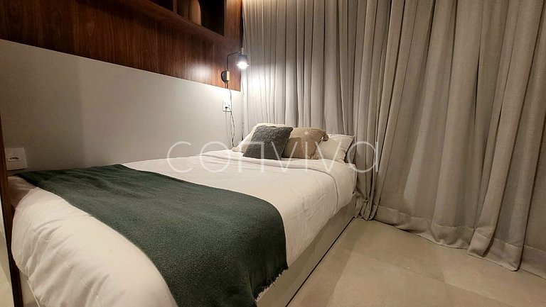 LUM1301 Studio moderno com varanda e lazer SP