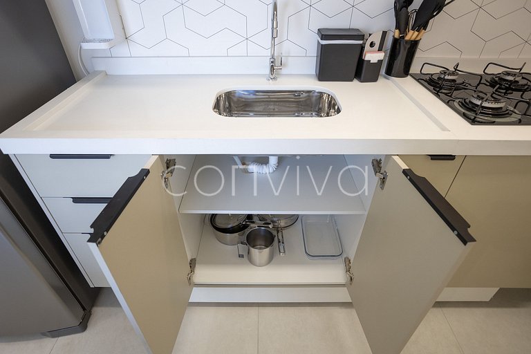 COMP1418 incrível apto c/ 2 quartos em Moema