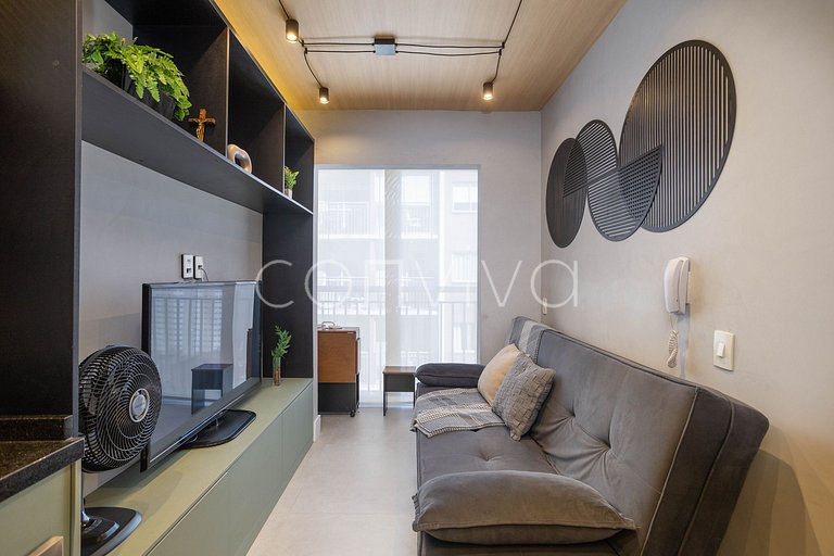 LGN1511B Moderno, 30m² c/Home Office p/3 hóspedes