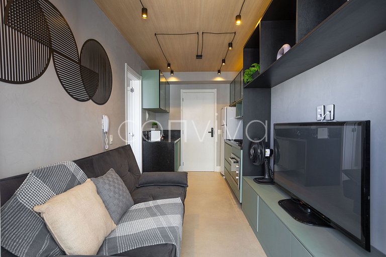 LGN1511B Moderno, 30m² c/Home Office p/3 hóspedes