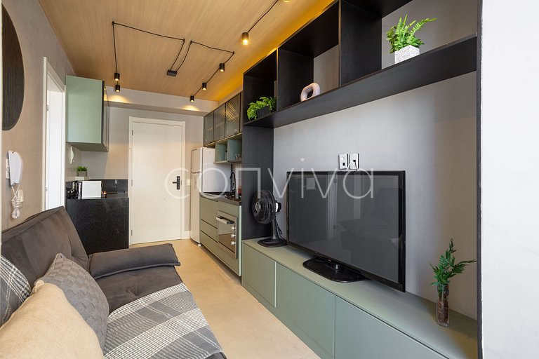 LGN1511B Moderno, 30m² c/Home Office p/3 hóspedes