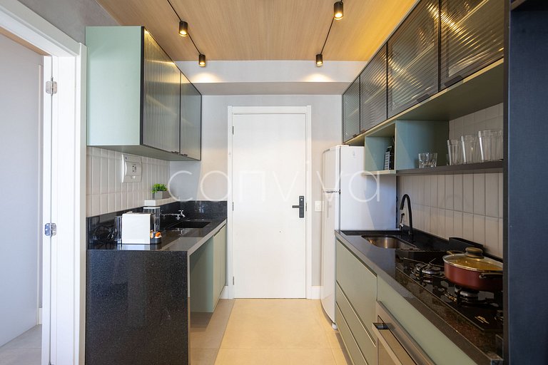 LGN1511B Moderno, 30m² con oficina en casa para 3 huéspedes