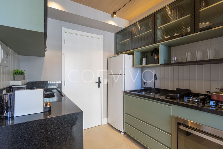 LGN1511B Moderno, 30m² c/Home Office p/3 hóspedes