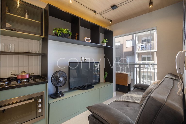 LGN1511B Moderno, 30m² c/Home Office p/3 hóspedes