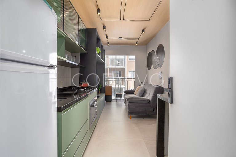 LGN1511B Moderno, 30m² c/Home Office p/3 hóspedes