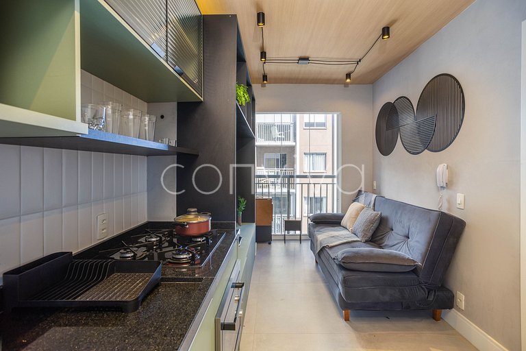 LGN1511B Moderno, 30m² c/Home Office p/3 hóspedes
