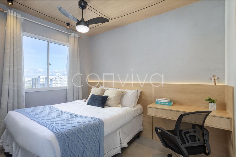 LGN1511B Moderno, 30m² c/Home Office p/3 hóspedes