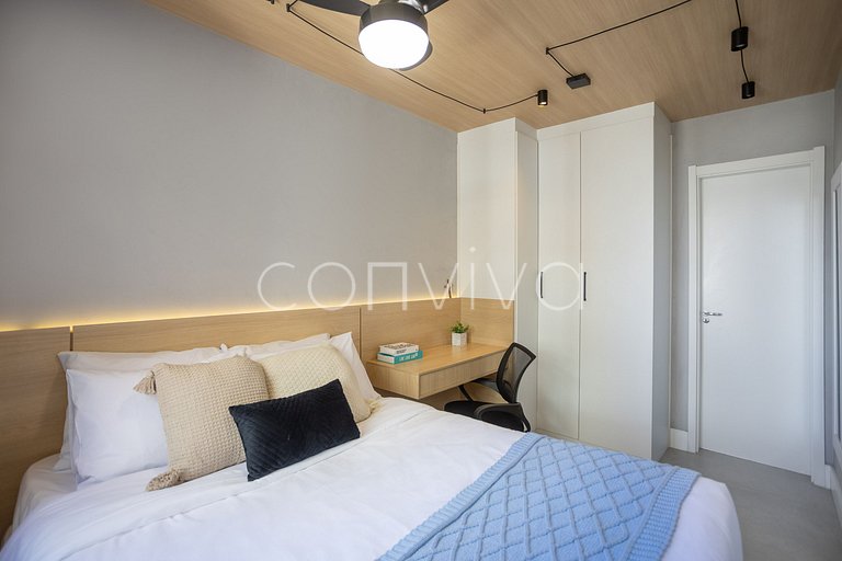 LGN1511B Moderno, 30m² c/Home Office p/3 hóspedes