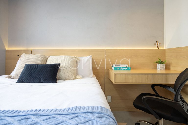 LGN1511B Moderno, 30m² c/Home Office p/3 hóspedes