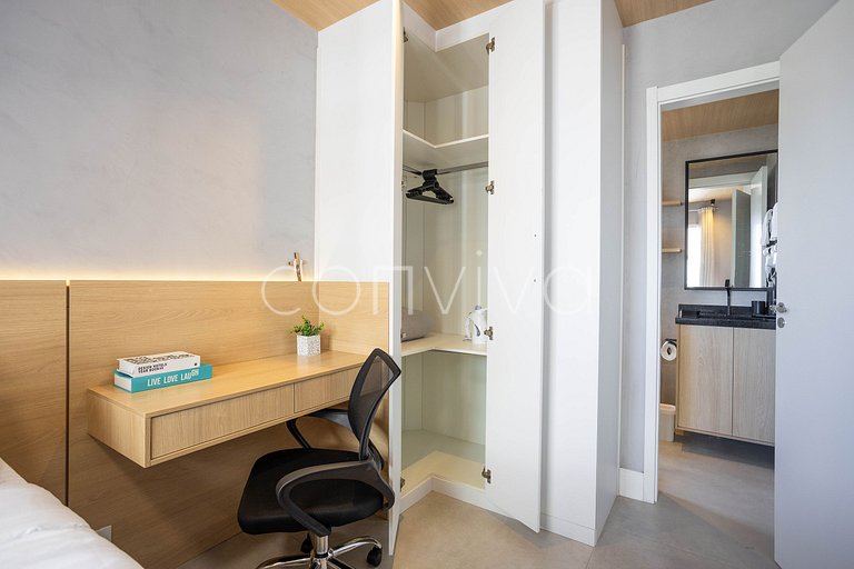 LGN1511B Moderno, 30m² c/Home Office p/3 hóspedes