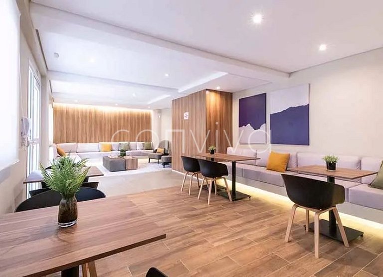LGN1511B Moderno, 30m² c/Home Office p/3 hóspedes