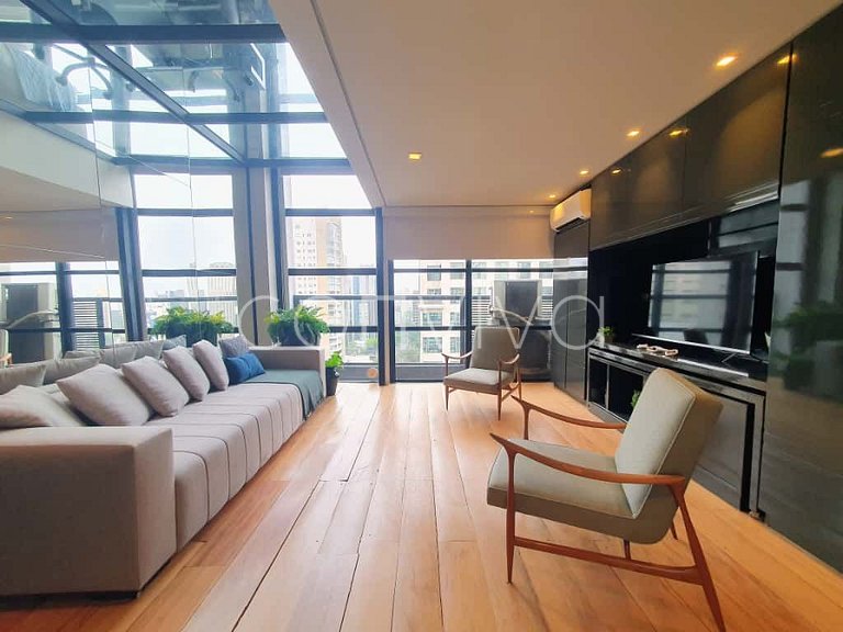 URB1403 Duplex c/ vista incrível e vaga no Itaim