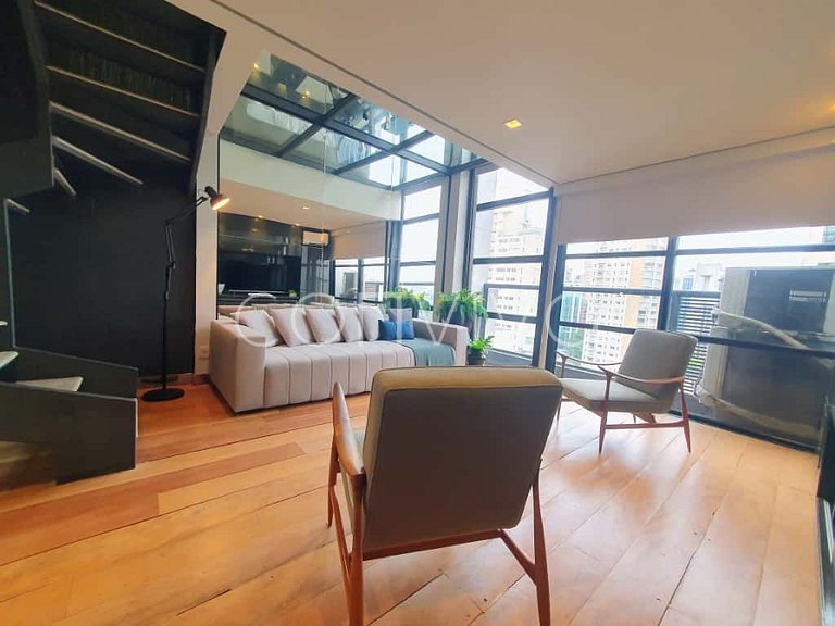 URB1403 Duplex c/ vista incrível e vaga no Itaim