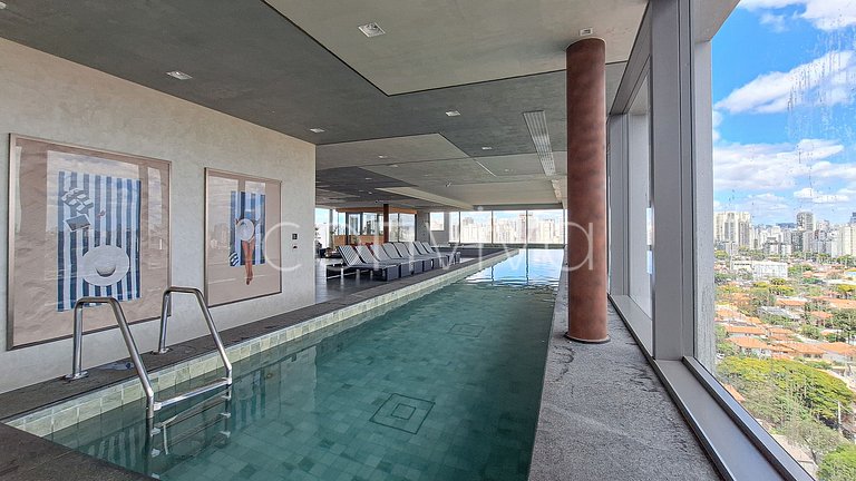 FYM1117 Vista incrível 11º andar c/piscina | Moema
