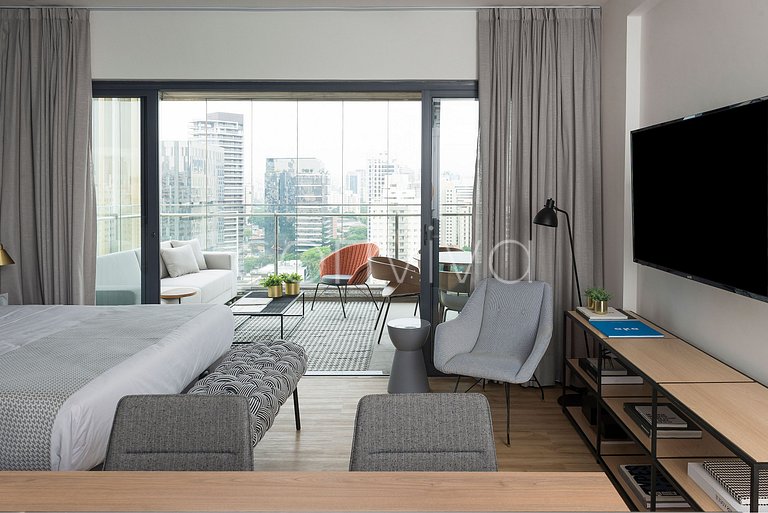 FI173 Elegant studio apartment Itaim Bibi