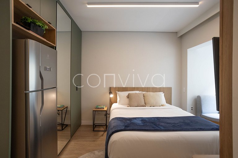 NAG0208 Studio novinho! Piscina + Wifi | Pinheiros