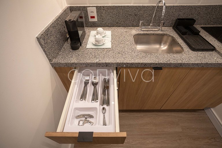 NAG0208 Studio novinho! Piscina + Wifi | Pinheiros