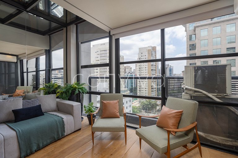 URB1403 Duplex 14º andar c/vista e vaga Itaim Bibi