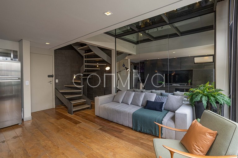 URB1403 Duplex 14º andar c/vista e vaga Itaim Bibi