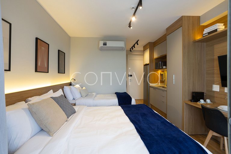 FYPZ0210 Perdizes c/ 02 camas + Home Office | Wifi