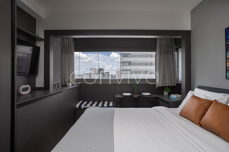 VNOF1620 16º andar na Oscar Freire | Piscina +Wifi