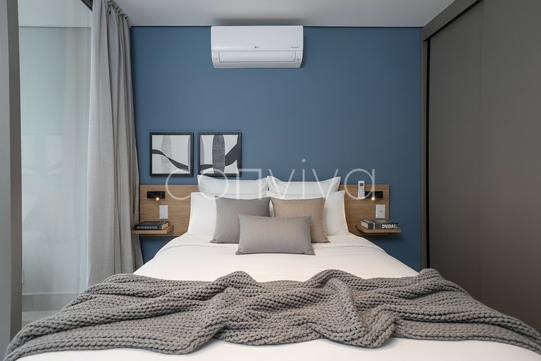 ALM0410 Studio novo no Tatuapé c/ varanda + Wifi