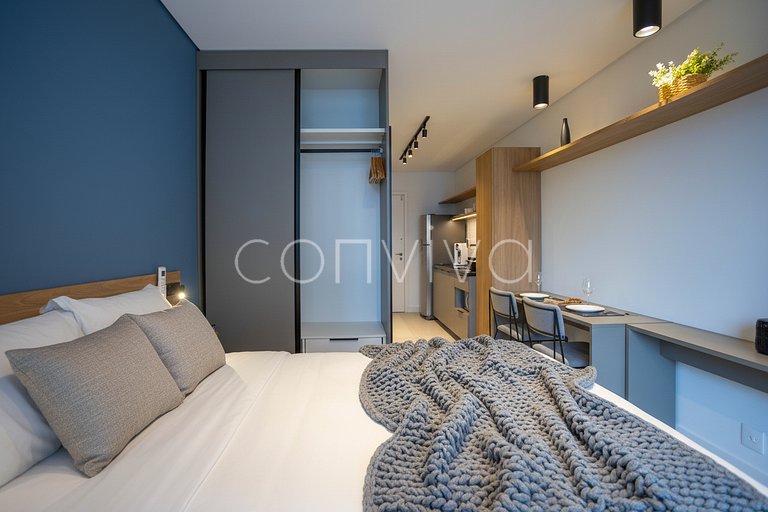 ALM0410 Studio novo no Tatuapé c/ varanda + Wifi