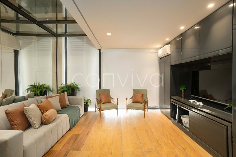 URB1403 Duplex c/ vista incrível e vaga no Itaim